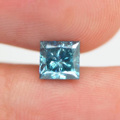 Loose Princess Diamond Fancy Blue 1.00 Carat SI2