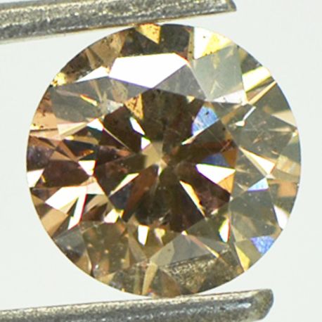 Round Diamond Loose Fancy Champagne 1.54 Carat SI1