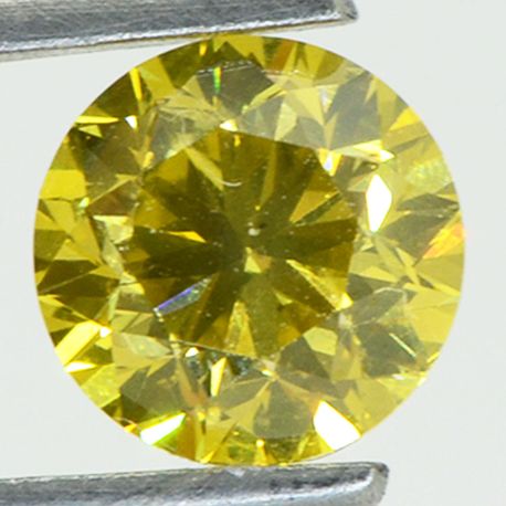 Round Cut Diamond Fancy Yellow Color 1.51 Carat VS1