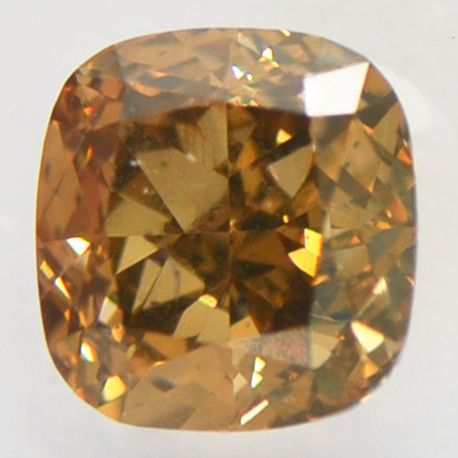 Cushion Cut Diamond Fancy Brown Color IGI Certificate 1.52 Carat SI1