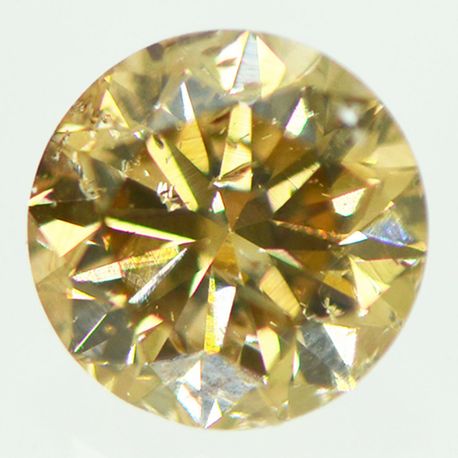 Round Diamond Fancy Orangy Brown Color Natural Certified Loose 1.49 Carat SI1
