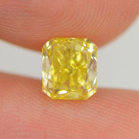Loose Fancy Yellow Radiant Shaped Diamond 1.39 Carat VS2