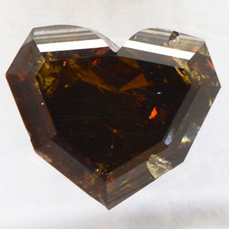 Heart Shape Diamond Fancy Brown 1.54 Carat I2 IGI Certificate
