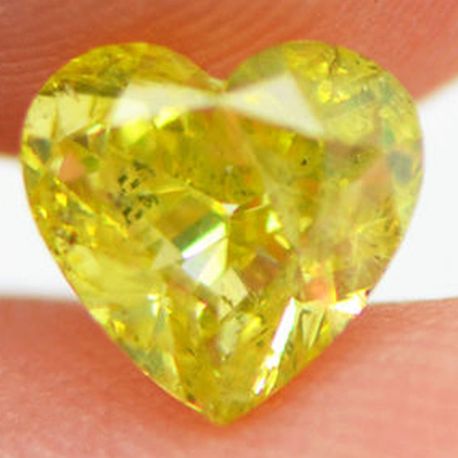 Heart Diamond Fancy Yellow 1.22 Carat SI2