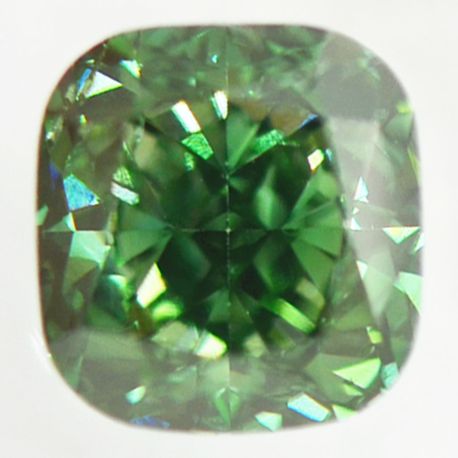 Cushion Shape Diamond Fancy Green Color SI1 IGI Certified 1.13 Carat