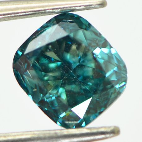 Fancy Blue Cushion Cut Diamond Loose VS2 1.19 Carat