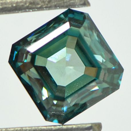 Fancy Blue Asscher Diamond Loose 1.10 Carat VS1