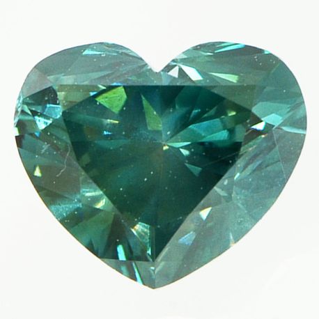 Heart Shape Diamond Fancy Green Color 1.08 Carat VS2