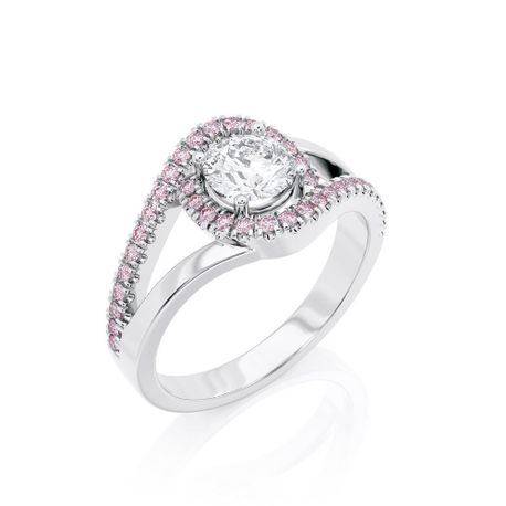 Halo Diamond Ring 1.64 Ct Total Carat Weight - Model ISLA
