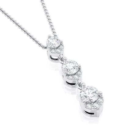Trinity Diamond Necklace 0.92 Ct Total Carat Weight - Model HURREM