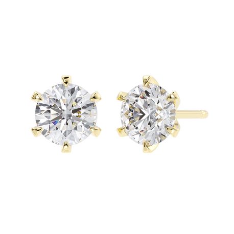 Solo Diamond Earrings Studs 2.10 Ct Total Carat Weight - Model SIMERY