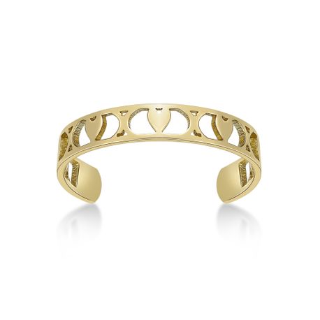Women's Filigree Heart Cutout Adjustable Toe Ring, 10K Yellow Gold | Lavari Jewelers