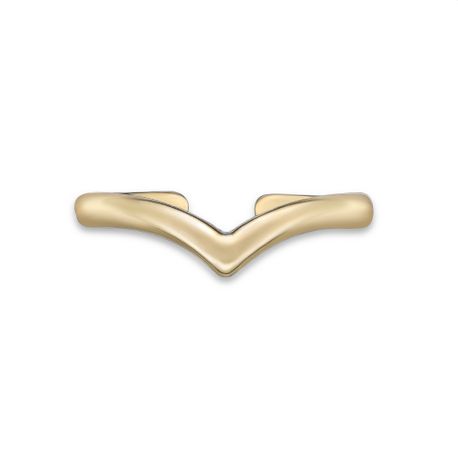 10K Yellow Gold Chevron Band Adjustable Toe Ring