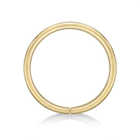 14K Yellow Gold 8 MM Hoop Nose Ring, 20 Gauge