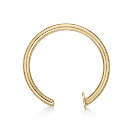 14K Yellow Gold 10 MM Open Nose Ring Hoop, 20 Gauge