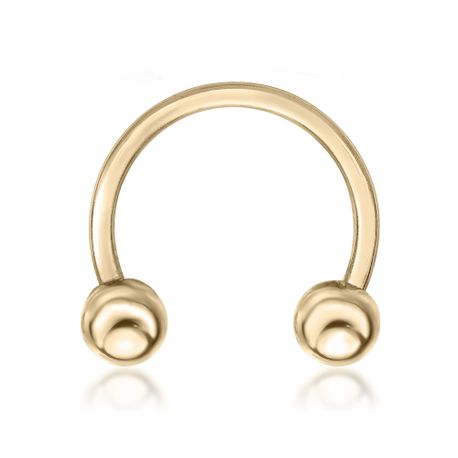 14K Yellow Gold Horseshoe Universal Hoop Ring