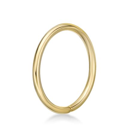 14K Yellow Gold Matte 8 MM Hoop Nose Ring, 20 Gauge