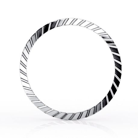 14K White Gold Hoop Twisted Ribbed, 10 MM, 20 Gauge