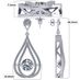 Central Diamond Center Chandelier Dancing Gemstone Dangle Earrings 925 Silver & Pure Brilliance Zirconia - Platinum Plated