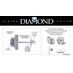 Central Diamond Center Round Halo Birthstone Stud Earrings 6.5mm Sterling Silver - March - Simulated Aquamarine (White)