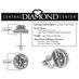 Central Diamond Center Round Halo Birthstone Stud Earrings 6.5mm Sterling Silver - March - Simulated Aquamarine (White)
