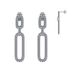 Double Oval Dangle Earrings in 925 Sterling Silver & Pure Brilliance Zirconia