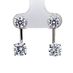 Earring Jackets with CZ– Sterling Silver, Adjustable Drop Design – 1.50 CTW