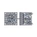 Central Diamond Center Princess Halo Earrings with Pure Brilliance Zirconia in Sterling Silver Mounting, Hypoallergenic - 5.5mm - Platinum Plated