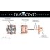 Lab Created CVD Diamonds Cluster Stud Earrings set Silver /w 14K Solid Gold Post (227-10020)