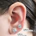 14K Gold Post & Sterling Silver 4 Prong Stud Earrings Pure Brilliance Zirconia (89-10107-r)