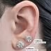 14K Gold Post & Sterling Silver 3 Prong Martini Style Cz Stud Earrings for Women (89-10111-r)