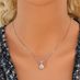 Stunning Sparkle 3 Prong Solitaire Simulated-Diamond Necklace Sterling Silver CZ (83-10025)