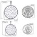 Central Diamond Center Shema Full Prayer Necklace 28mm Solid 925 Sterling Silver with Pure Brilliance Zirconia - Platinum Plated