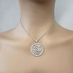 Central Diamond Center Shema Full Prayer Necklace 28mm Solid 925 Sterling Silver with Pure Brilliance Zirconia - Platinum Plated