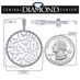 Central Diamond Center Shema Full Prayer Necklace 28mm Solid 925 Sterling Silver with Pure Brilliance Zirconia - Platinum Plated
