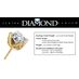 Lucita Stud Earrings with 14K Gold Posts & Sterling Silver Basket, 3 & 4 Prongs (89-10312)