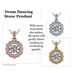 Drum Dancing Gemstone Necklace in 925 Sterling Silver w/ Pure Brilliance Zirconia – Rose Gold Plated