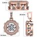Drum Dancing Gemstone Necklace in 925 Sterling Silver w/ Pure Brilliance Zirconia – Rose Gold Plated