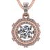 Drum Dancing Gemstone Necklace in 925 Sterling Silver w/ Pure Brilliance Zirconia – Rose Gold Plated