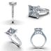 VOUS Princess Cut Solitaire Engagement Ring Sterling Silver w/Pure Brilliance Zirconia-Size 5.5