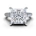 VOUS Princess Cut Solitaire Engagement Ring Sterling Silver w/Pure Brilliance Zirconia-Size 5.5