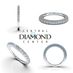 VOUS Matching Wedding Band in Solid Sterling Silver & Pure Brilliance Zirconia - Size 7