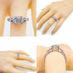 Asscher Cut Engagement Ring, Pure Brilliance Cubic Zirconia, Vintage Look - Platinum Plated - Size 11.5