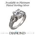 Asscher Cut Engagement Ring, Pure Brilliance Cubic Zirconia, Vintage Look - Platinum Plated - Size 11.5