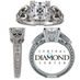 Asscher Cut Engagement Ring, Pure Brilliance Cubic Zirconia, Vintage Look - Platinum Plated - Size 11.5
