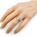 VOUS Oval Cut Solitaire Engagement Wedding Ring, Sterling Silver w/ Pure Brilliance Zirconia - Size 8