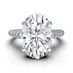 VOUS Oval Cut Solitaire Engagement Wedding Ring, Sterling Silver w/ Pure Brilliance Zirconia - Size 8