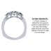 Central Diamond Center Straight Bar Style Sterling silver CZ 3 Stone Ring 2.50ctw (Euro) - Platinum Plated - Size 6