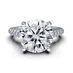 VOUS Round Cut Solitaire Engagement Wedding Ring, Sterling Silver w/ Pure Brilliance Zirconia - Size 4
