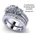 Central Diamond Center Lucita Style Sterling silver CZ 3 Stone Ring 3.50ctw (Reg) - Platinum Plated - Size 8.5